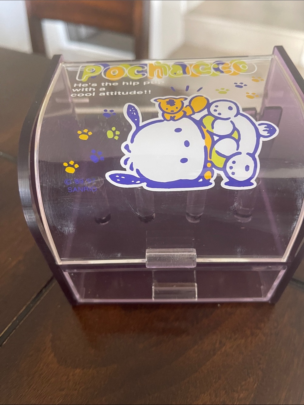 vintage 1996 Pochacco 3-Tier Acrylic Desktop Drawer